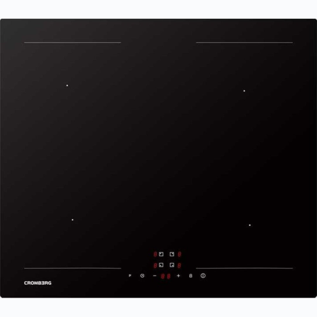 CROMBERG HIK604B Piano Cottura Induzione 4 Zone Cottura Vetro Nero Touch 60 cm
