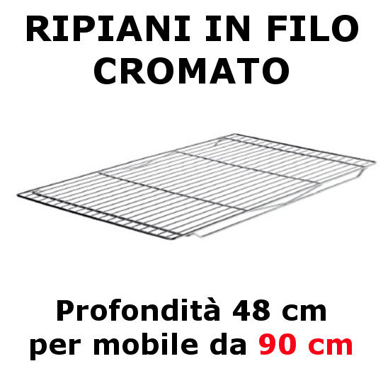GRIGLIA FISSA X DISPENSA DA 90 P48 CROMO DPG90C $