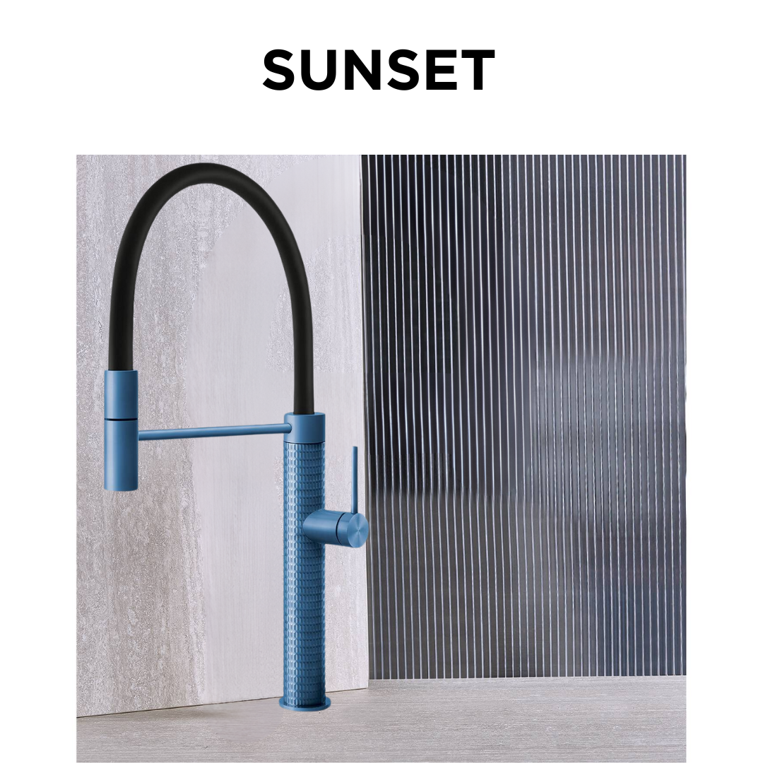 Monocomando con doccia tubo in silicone sunset