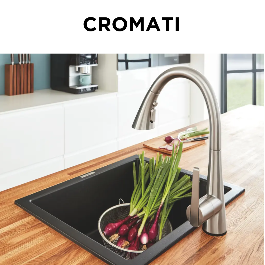 Monocomando con doccetta estraibile cromati