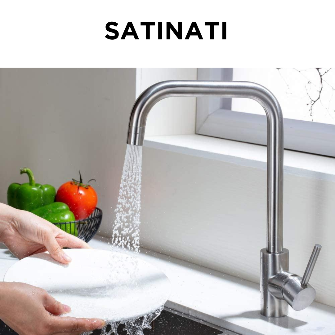 Monocomando con doccetta estraibile satinati