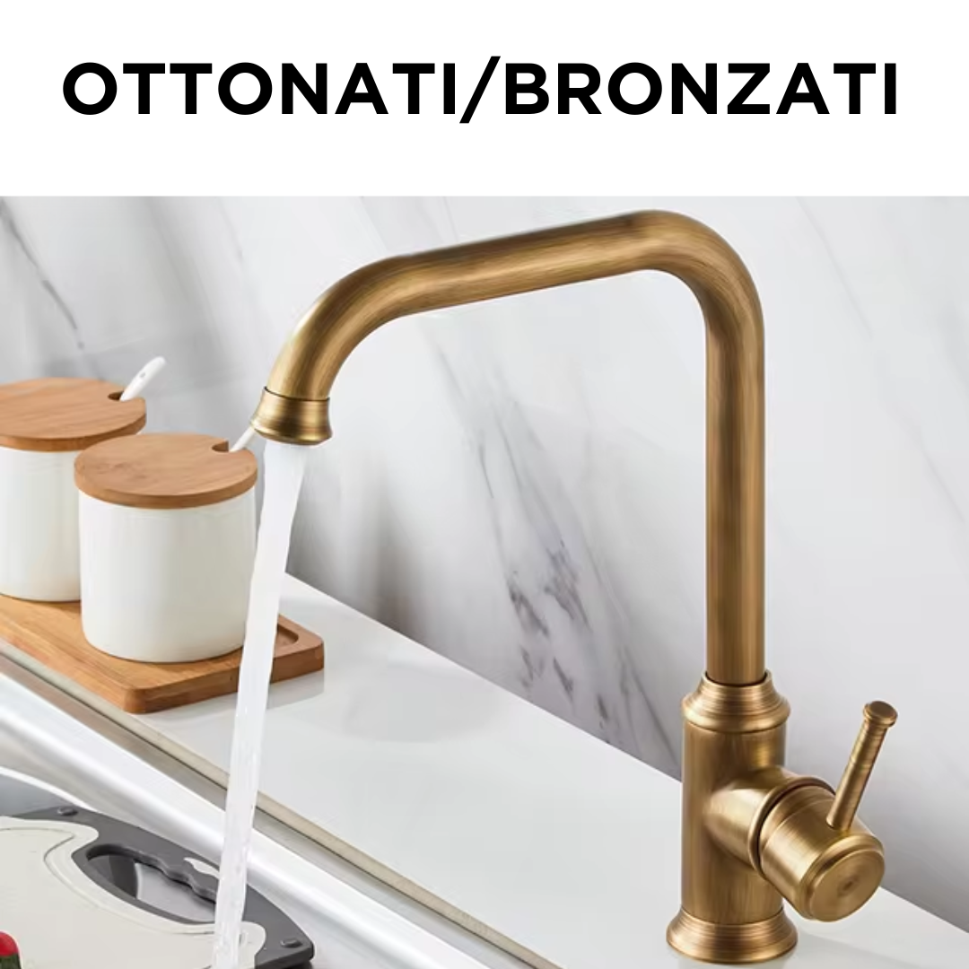 Monocomando ottonati bronzati
