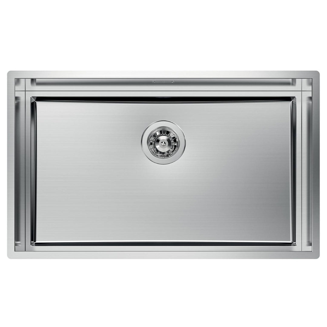 Foster Quadra Evo 1257050 Lavello 1 Vasca Incasso Filotop Acciaio Inox Spazzolato cm. 78 x 47