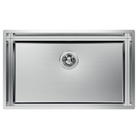 Foster Quadra Evo 1257050 Lavello 1 Vasca Incasso Filotop Acciaio Inox Spazzolato cm. 78 x 47