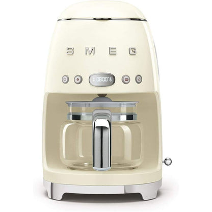 SMEG DCF02CREU Macchina Caffè Filtro 50’s Style 10 Tazze Aroma Regolabile Panna