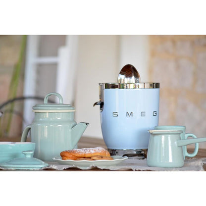 SMEG CJF11PBEU Spremiagrumi Elettrico Azzurro 70W Antigoccia Inox 50’s Style