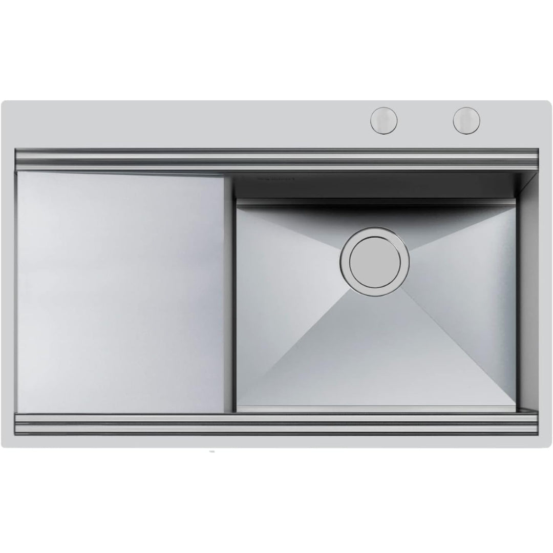 Foster Milanello Workstation 1040051 Lavello Filotop 1 Vasca Gocciolatoio Acciaio Inox mm. 806 x 520