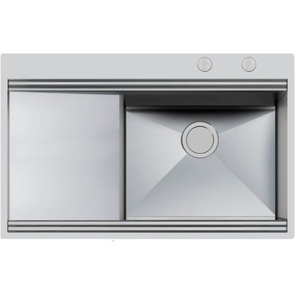 Foster Milanello Workstation 1040051 Lavello Filotop 1 Vasca Gocciolatoio Acciaio Inox mm. 806 x 520