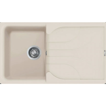 Elleci Ego 400 LGE40039 Lavello 1 Vasca con Gocciolatoio Reversibile Sopratop Granitek Bianco Soft 39 cm. 86 x 50
