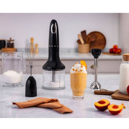 SMEG HBF03RDEU Frullatore a Immersione con Frusta e Tritatutto Rosso 700W
