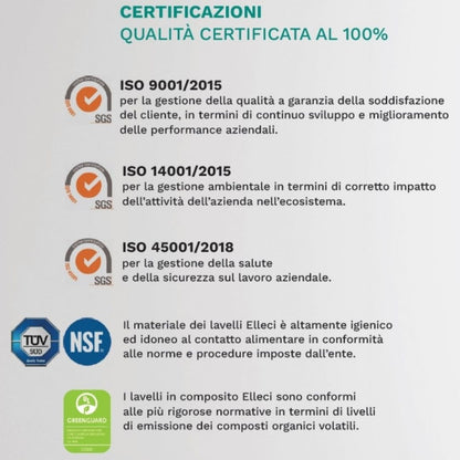 ELLECI BEST 105 LGB10551 Lavello Cucina Incasso Sopratop 1 Vasca  Avena Granitek cm. 57×51