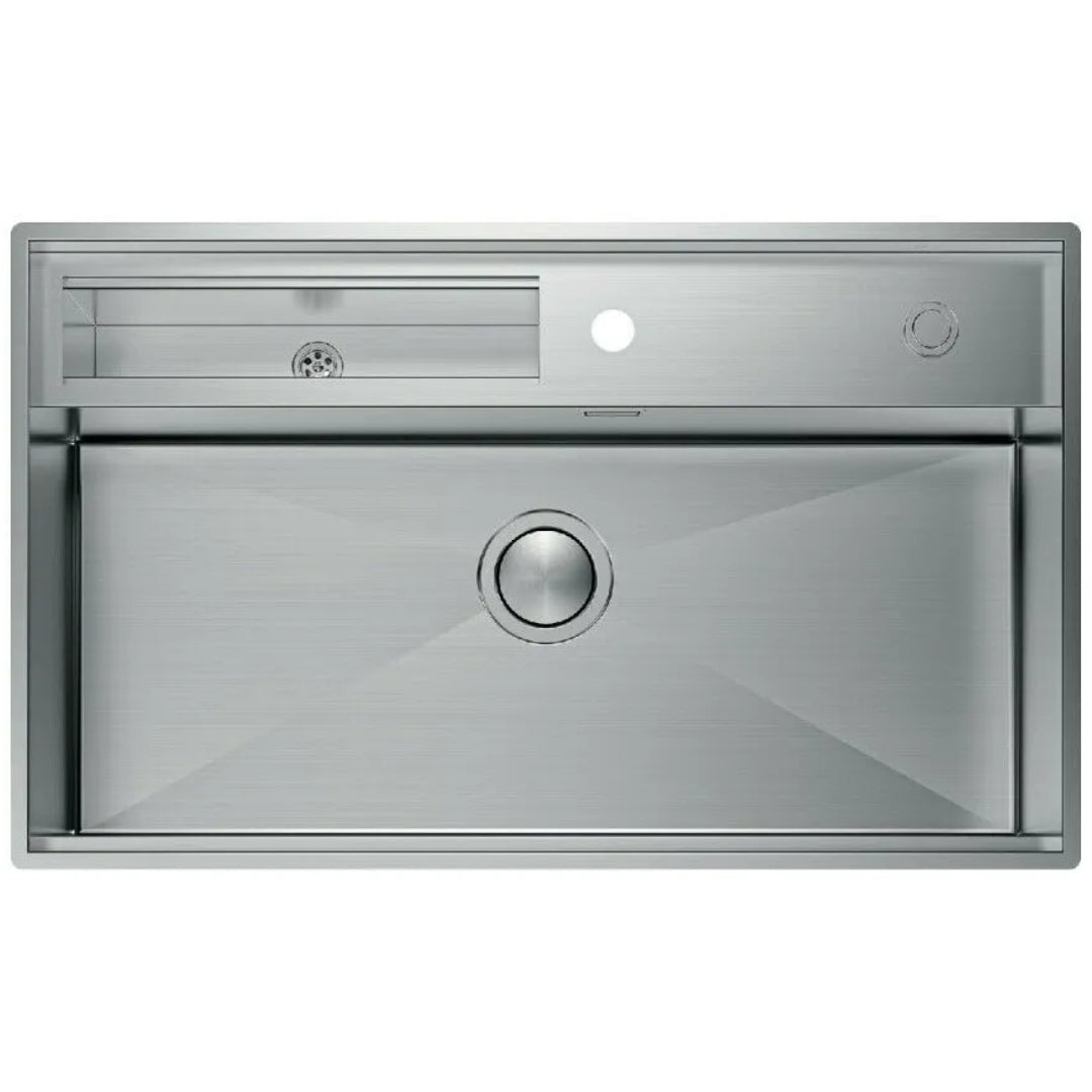 Foster 3780000 Galante Lavello Sottotop 1 Vasca Inox Spazzolato con Canalino cm. 86 x 52