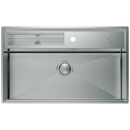Foster 3780000 Galante Lavello Sottotop 1 Vasca Inox Spazzolato con Canalino cm. 86 x 52