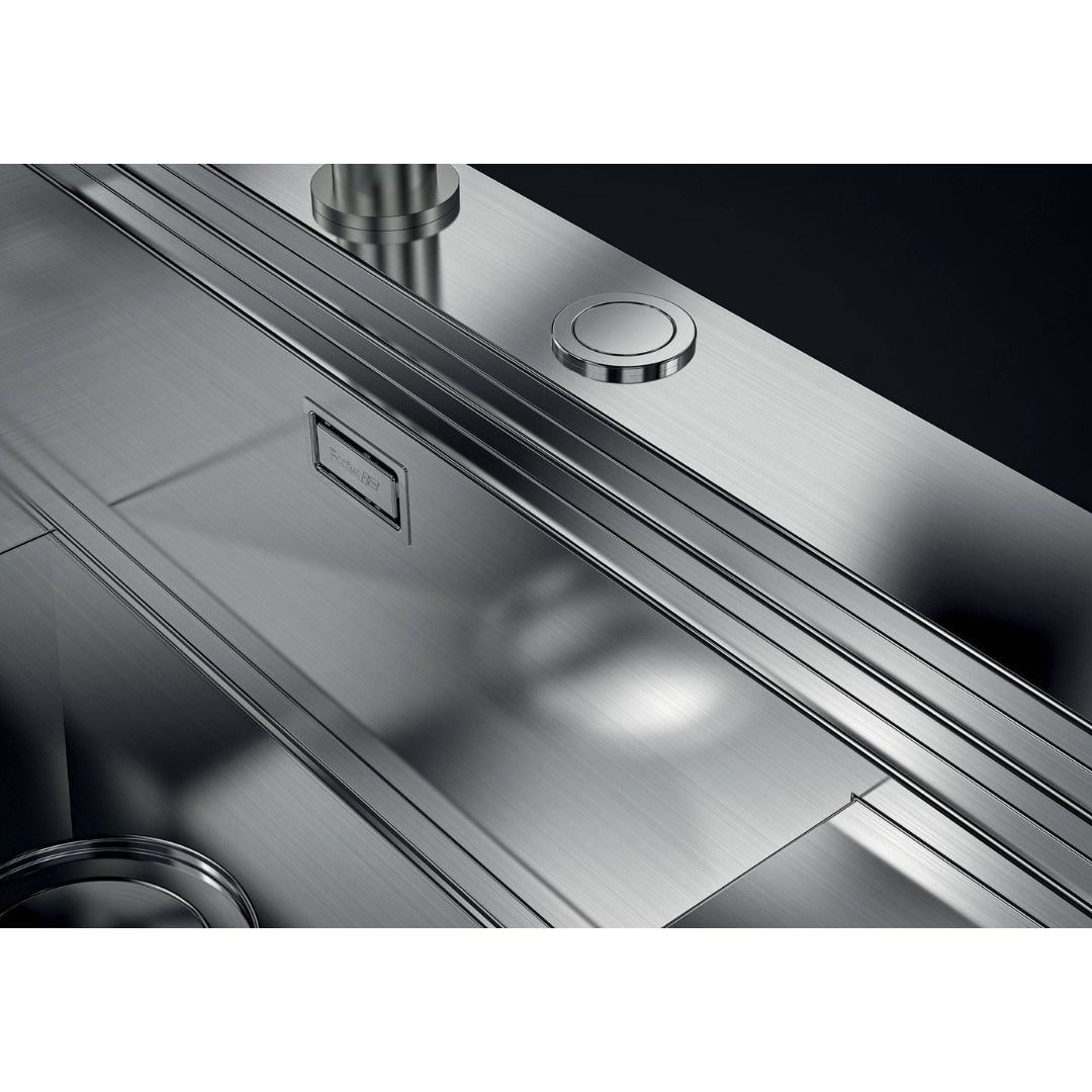 Foster Milanello Workstation 1034050 Lavello 1 Vasca Incasso Filotop Acciaio Inox Spazzolato mm. 806x520