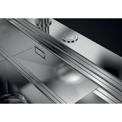 Foster Milanello Workstation 1034050 Lavello 1 Vasca Incasso Filotop Acciaio Inox Spazzolato mm. 806x520