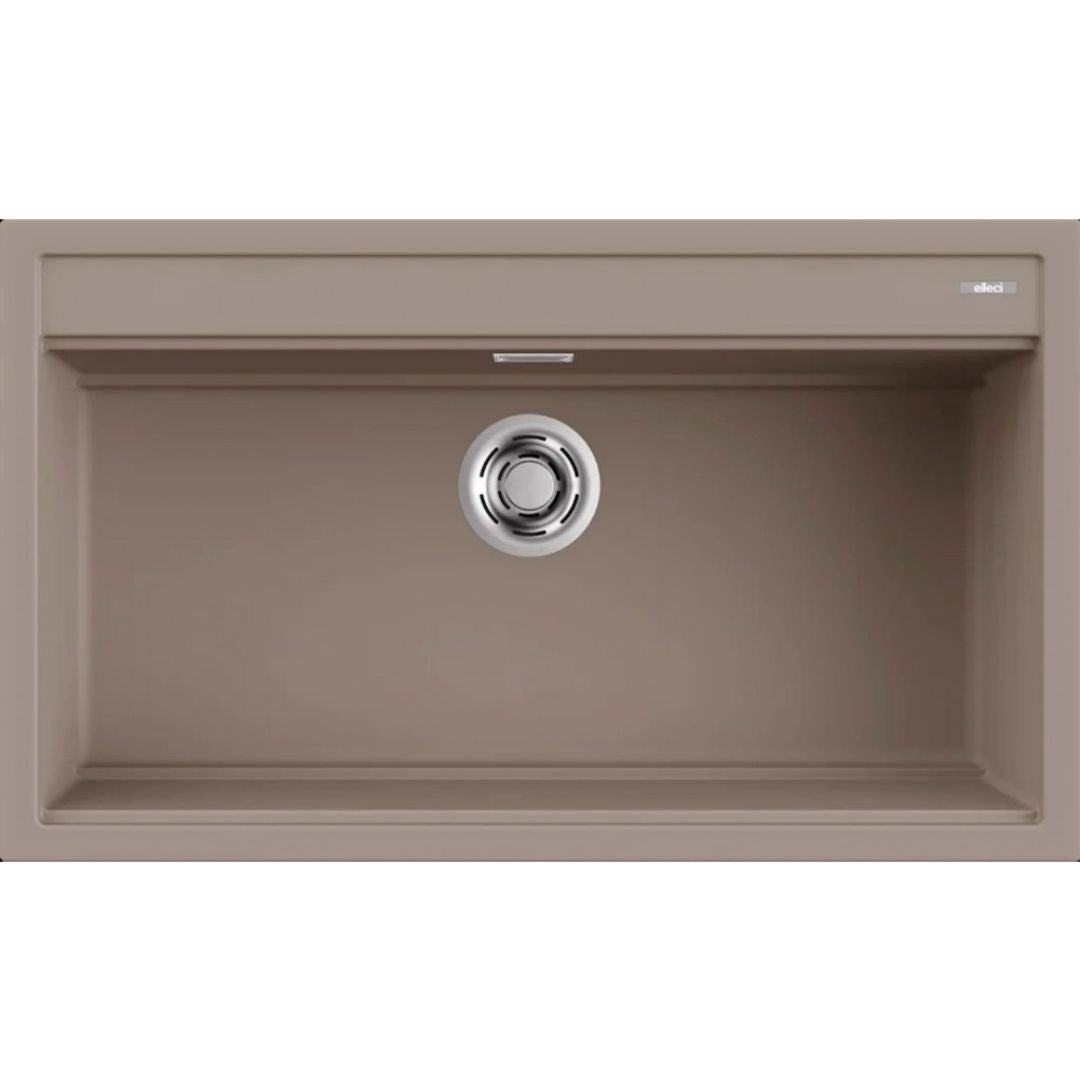 ELLECI BEST 360 LKB36089 Lavello 1 Vasca Sopratop Keratek Tortora cm. 86 x 51