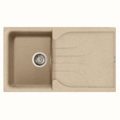 ELLECI EGO 400 LGE40051 Lavello Incasso Sopratop 1 Vasca Granitek Avena cm. 86 x 50