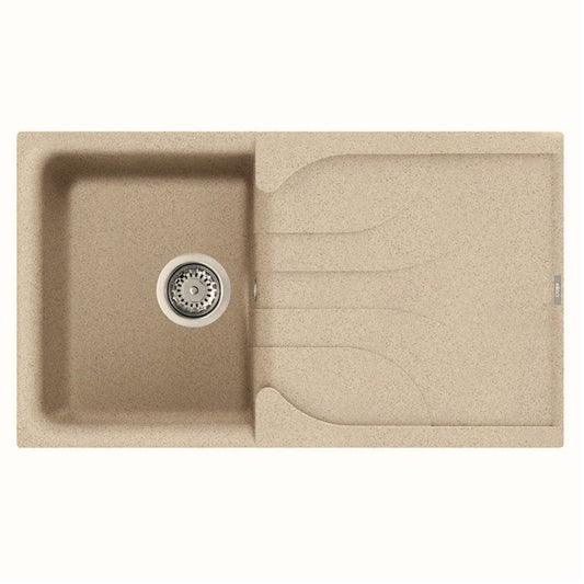 ELLECI EGO 400 LGE40051 Lavello Incasso Sopratop 1 Vasca Granitek Avena cm. 86 x 50