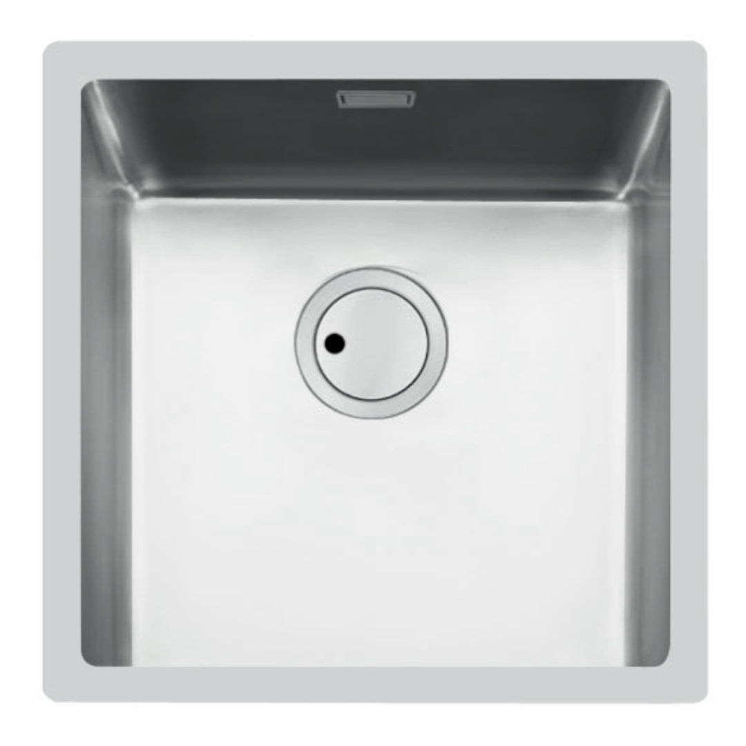 Foster 3356050 S4001 Lavello Incasso Filotop 1 Vasca Acciaio Inox Spazzolato cm. 44 x 44