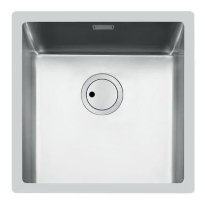 Foster 3356050 S4001 Lavello Incasso Filotop 1 Vasca Acciaio Inox Spazzolato cm. 44 x 44