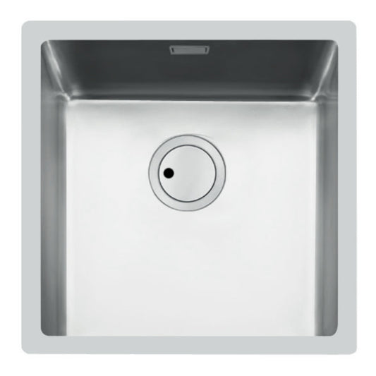 Foster 3356050 S4001 Lavello Incasso Filotop 1 Vasca Acciaio Inox Spazzolato cm. 44 x 44