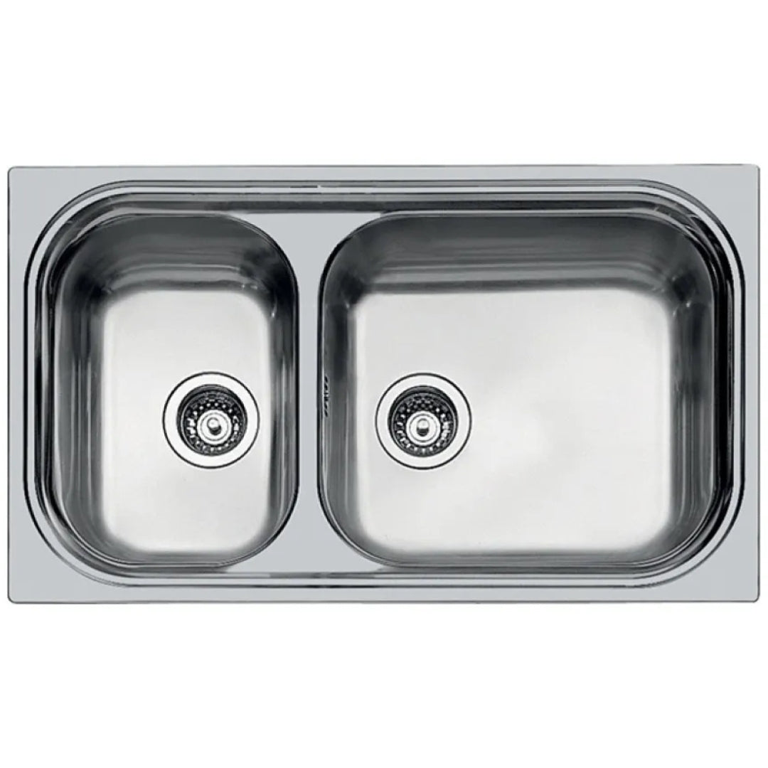 Foster 1562001 Big Bowl Lavello Incasso 1 Vasca e 1/2 Inox Spazzolato cm. 86x50