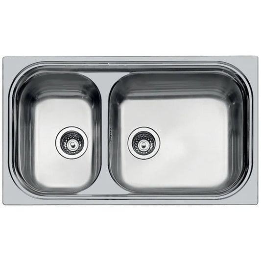 Foster 1562001 Big Bowl Lavello Incasso 1 Vasca e 1/2 Inox Spazzolato cm. 86x50