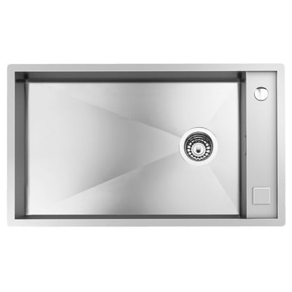 Foster Quadra 1237050 Lavello 1 Vasca Incasso Sopratop Filotop Acciaio Inox Spazzolato cm. 75 x 44