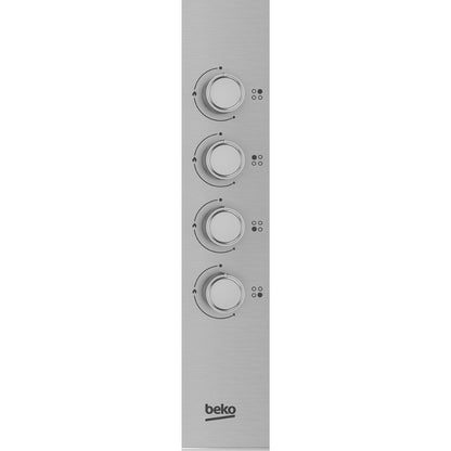 BEKO HIGG641C3SX Piano Cottura Incasso 4 Fuochi Inox Griglie Smaltate 61x51 cm