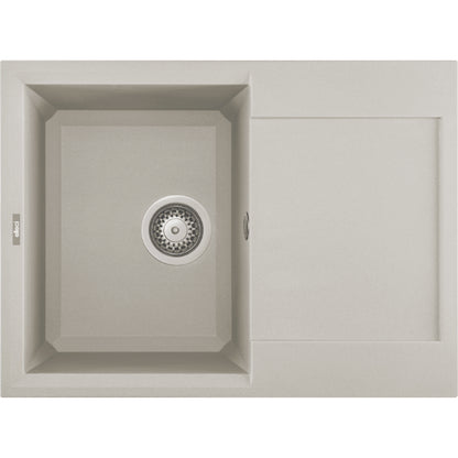 Elleci Easy 135 LGY13539 Lavello Incasso 1 Vasca Granitek Bianco Soft cm. 68 × 50