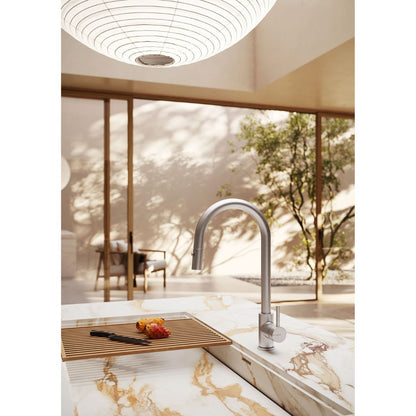 NEWFORM 63435X.50.050 Miscelatore Cucina Acciaio Inox con Doccia Estraibile Canna Girevole