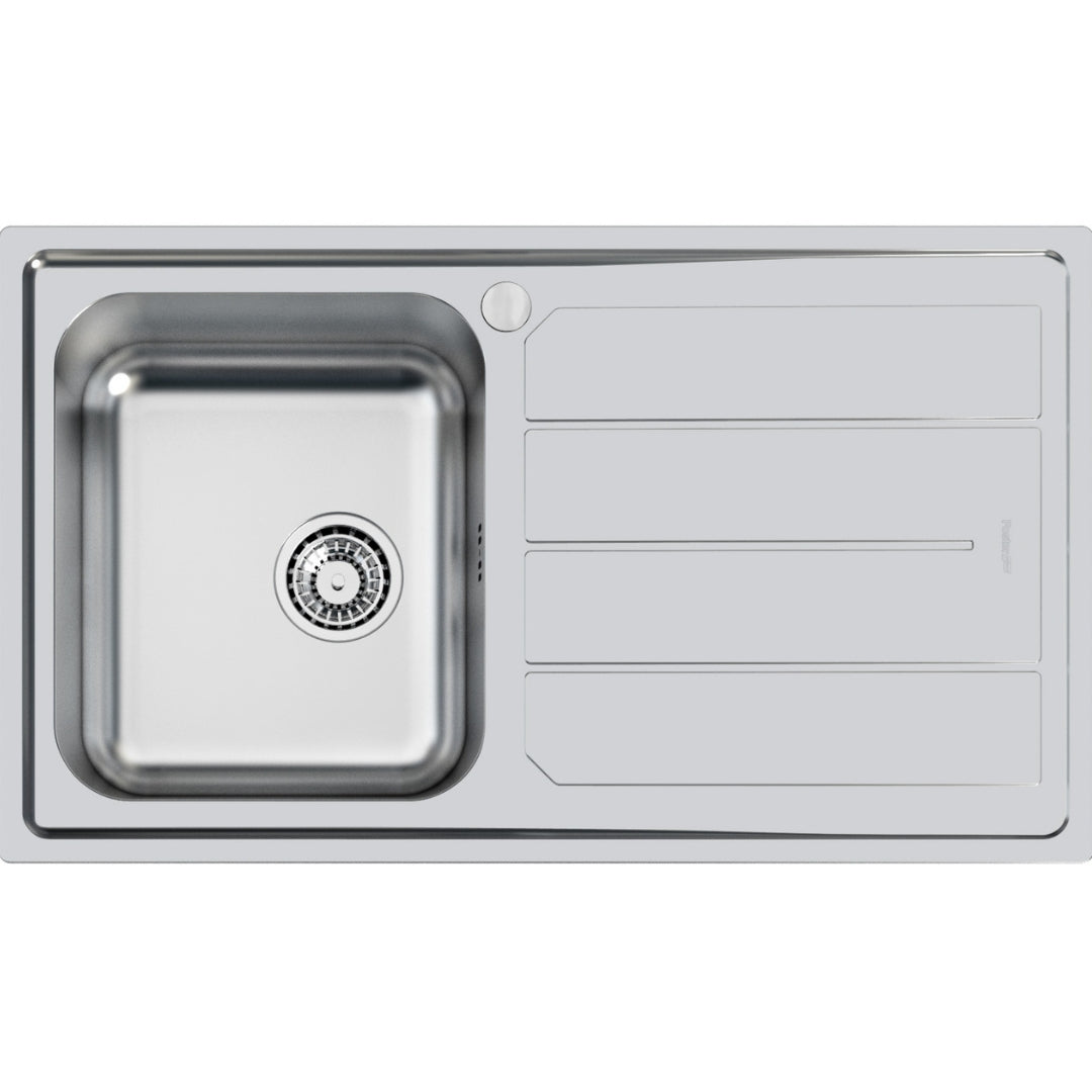FOSTER Elettra 5186062 Lavello 1 Vasca Sinistra Inox Spazzolato Gocciolatoio cm. 86x50