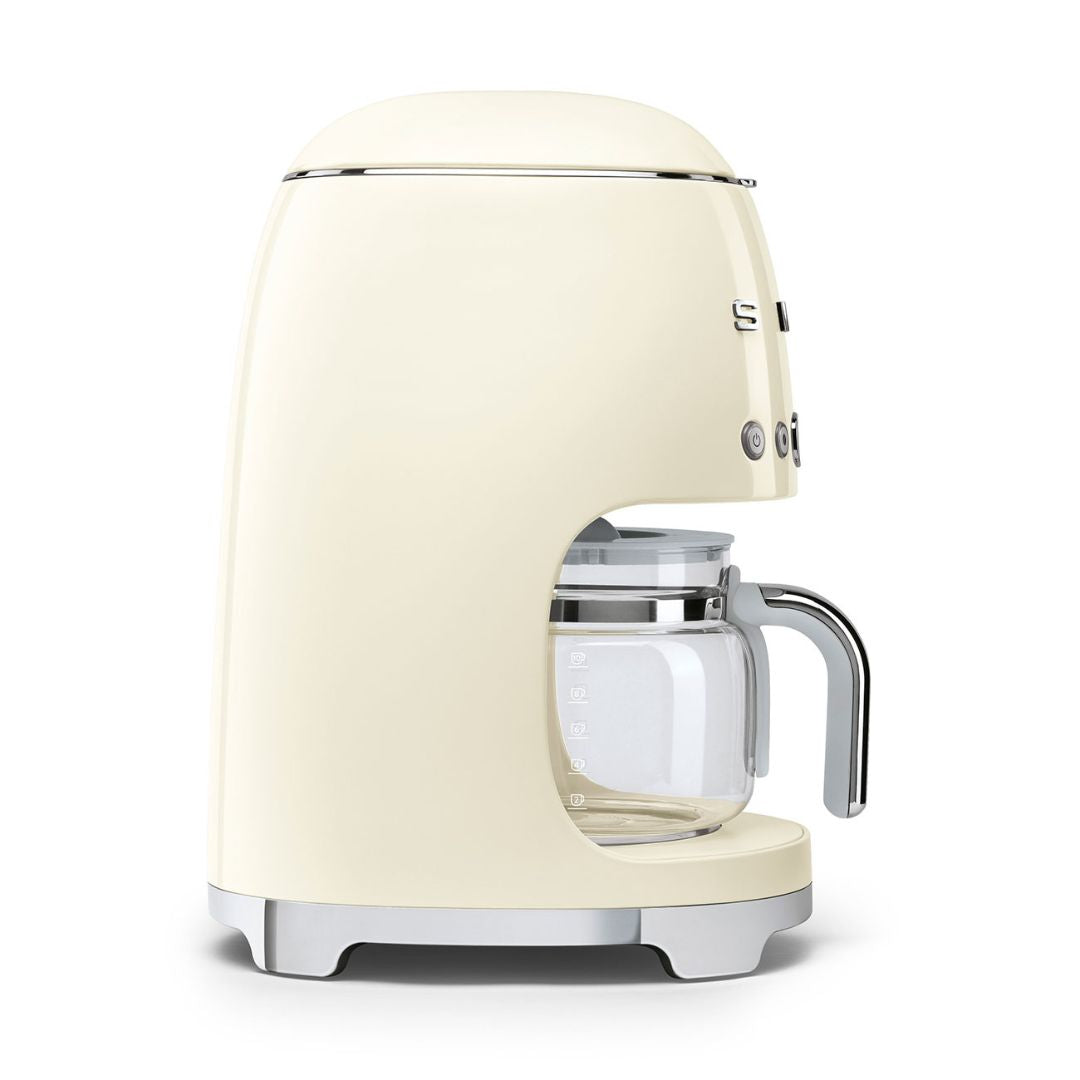 SMEG DCF02CREU Macchina Caffè Filtro 50’s Style 10 Tazze Aroma Regolabile Panna