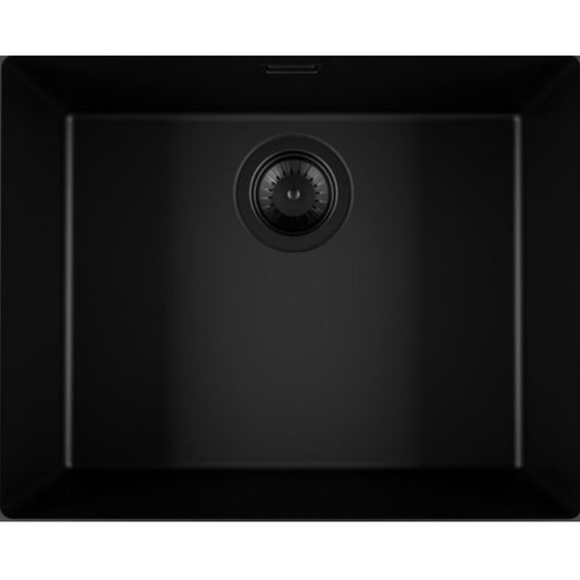 FOSTER GRANIT LINE 1753003 Lavello 1 Vasca in Quarzo Composito Black Sopratop/Sottotop 53 X 41 cm