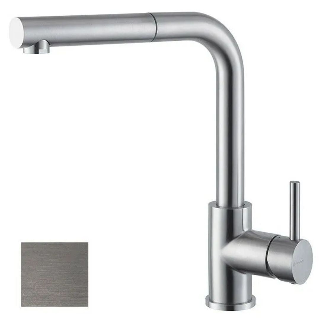 NEWFORM REAL 63425X/50.050 Miscelatore Cucina Inox Doccia Estraibile Bocca Girevole