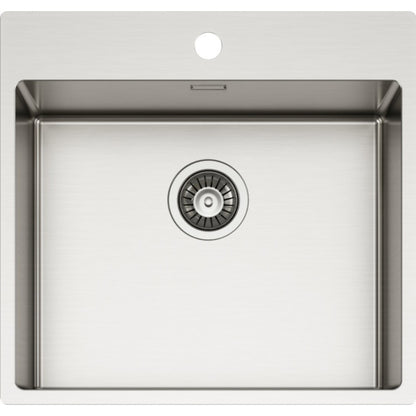 ELLECI COMPASS LIM500SAC Lavello 1 Vasca Inox Satinato Flat Filotop Sottotop cm. 54 x 51