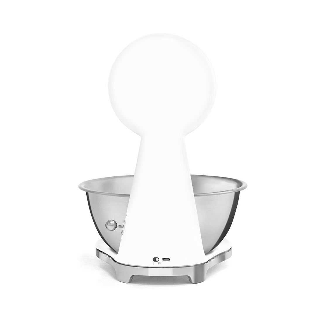 SMEG KSF01WHWW Bilancia Cucina Digitale Analogica Ciotola Inox Bianca 5 Kg