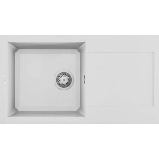 Elleci LGY29068 Lavello 1 Vasca Gocciolatoio Reversibile Incasso Sopratop Granitek mm. 780 x 435