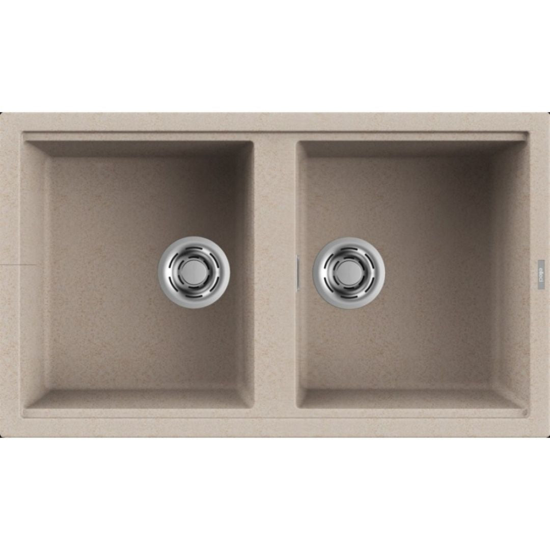 ELLECI BEST 450 LGB45051 Lavello 2 Vasche Reversibile Granitek Avena cm. 116 x 51