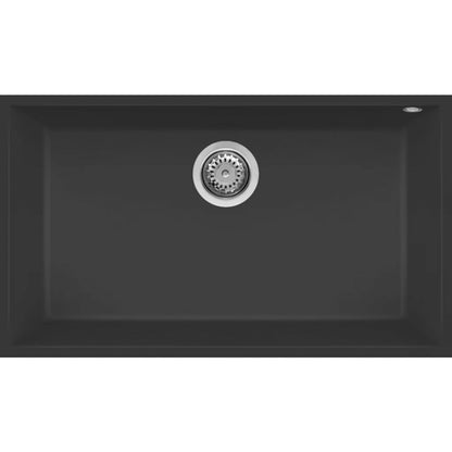 ELLECI QUADRA 130 LGQ13040 Lavello 1 Vasca Granitek Sopratop Nero G40 cm. 79x50