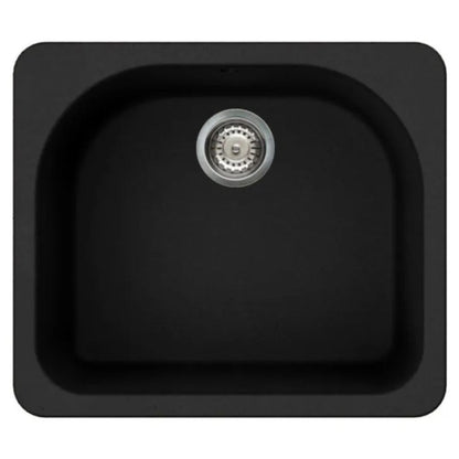 ELLECI FOX 180 Lavello da Incasso 1 Vasca Granitek Antracite cm 60 x 52