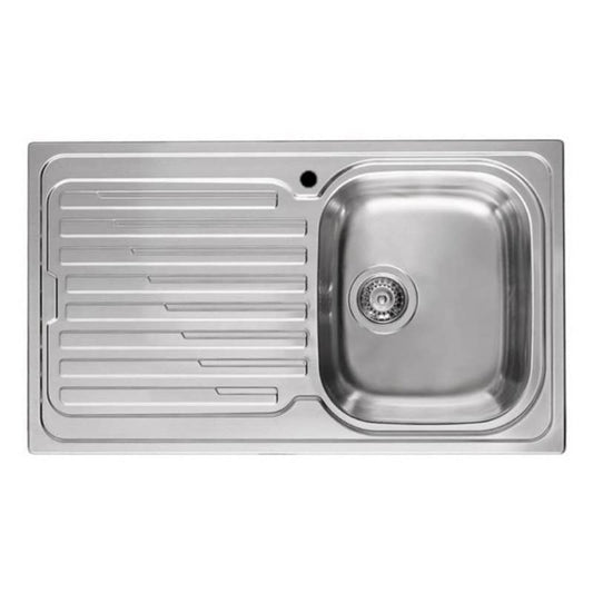 ELLECI LIK400SACDX Lavello Cucina 1 Vasca Incasso Inox Gocciolatoio Destra cm. 86 x 51