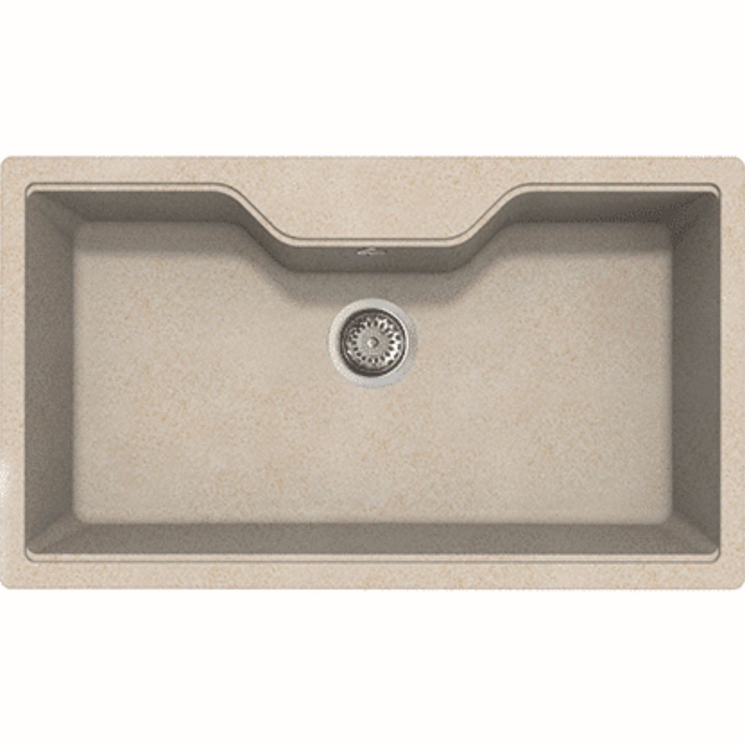 ELLECI FOX 360 LGF36051 Lavello da Incasso 1 Vasca Granitek Avena cm. 86 x 50