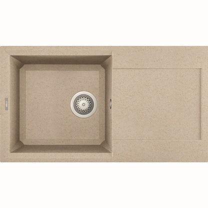 ELLECI EASY 290 LGY29051 Lavello 1 Vasca con Gocciolatoio Reversibile Sopratop Granitek Avena 51 mm. 780 x 435
