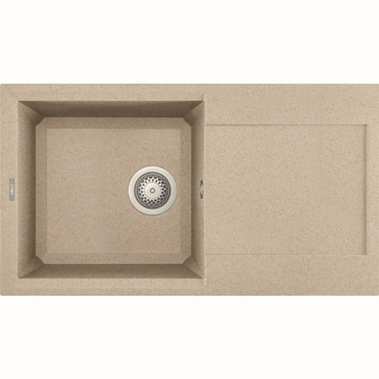 ELLECI EASY 290 LGY29051 Lavello 1 Vasca con Gocciolatoio Reversibile Sopratop Granitek Avena 51 mm. 780 x 435