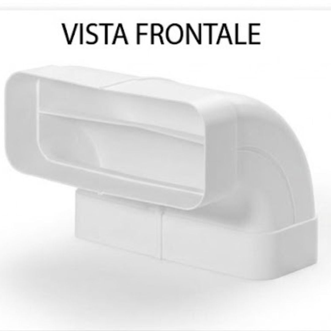FOSTER 9700535 Connettore Angolo 90° Rettangolare Bianco per Cappe Verticale