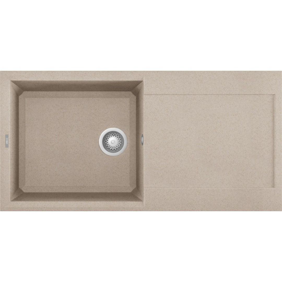 ELLECI EASY 480 LGY48051 Lavello 1 Vasca con Gocciolatoio Reversibile Sopratop Granitek Avena 51 cm. 100 x 50