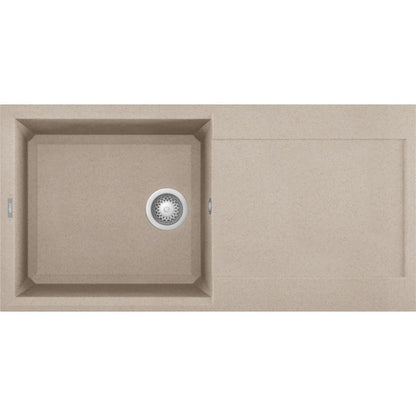 ELLECI EASY 480 LGY48051 Lavello 1 Vasca con Gocciolatoio Reversibile Sopratop Granitek Avena 51 cm. 100 x 50