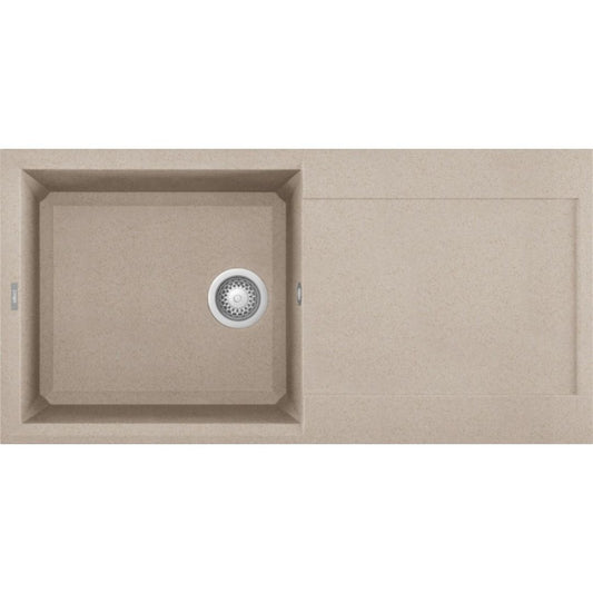 ELLECI EASY 480 LGY48051 Lavello 1 Vasca con Gocciolatoio Reversibile Sopratop Granitek Avena 51 cm. 100 x 50