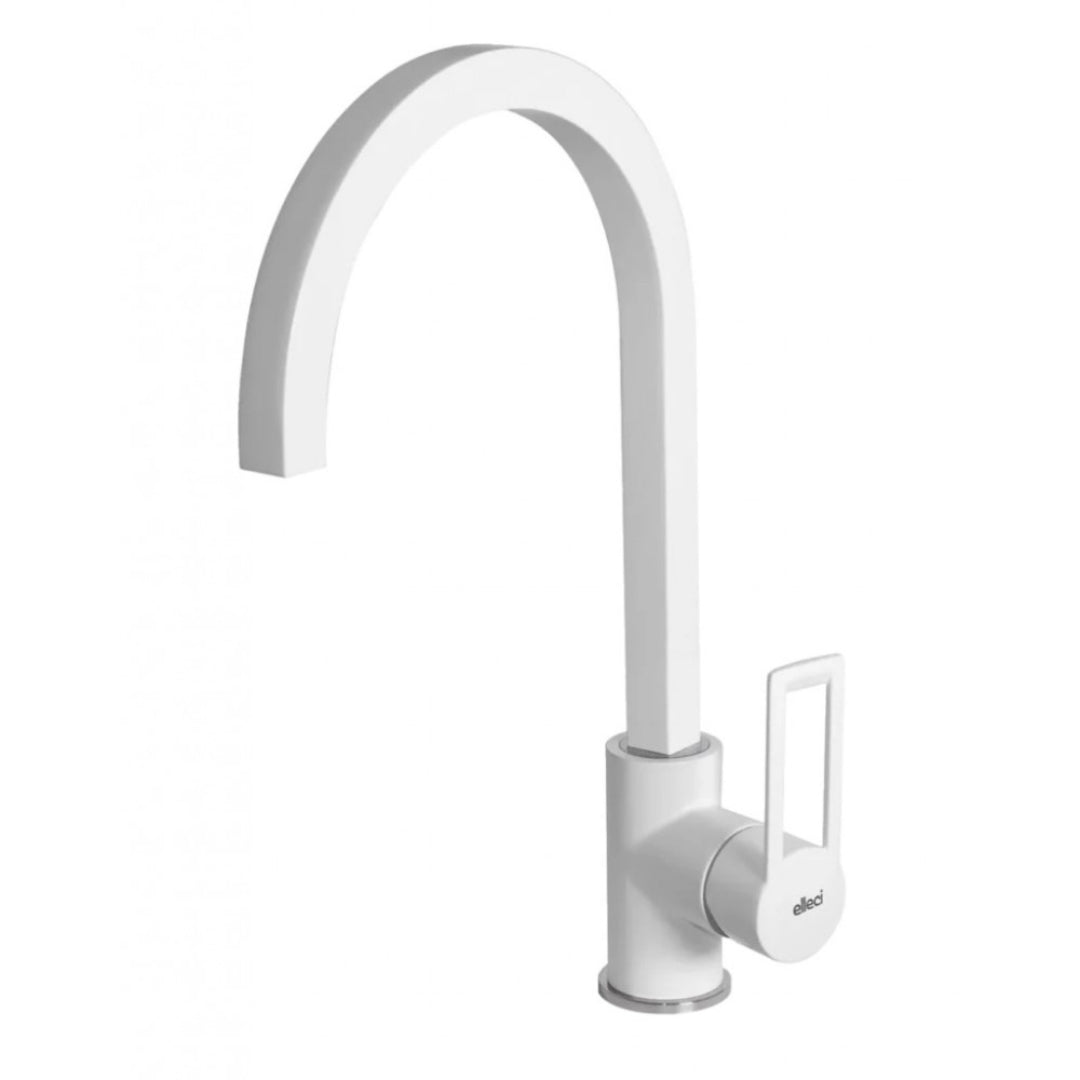 ELLECI MKKBRI96 Miscelatore Cucina Monocomando Canna Girevole Bianco Titano